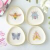 Set of 4 Floral Bug Trinket Dishes