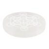 Selenite Metatron’s Cube Crystal Charging Plate