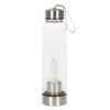 Clear Quartz Energising Glass Water Bottle