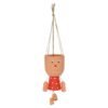 Red Pot Man Hanging Terracotta Planter