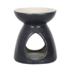 Navy Oil Burner With Grey Crackle Pattern