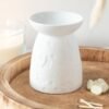 White Ceramic Butterfly Oil Burner and Wax Warmer