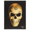 19x25cm Omega Skull Canvas Plaque by Alchemy