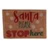 Natural Santa Stop Here Doormat