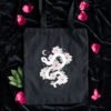 Floral Snake Polycotton Tote Bag